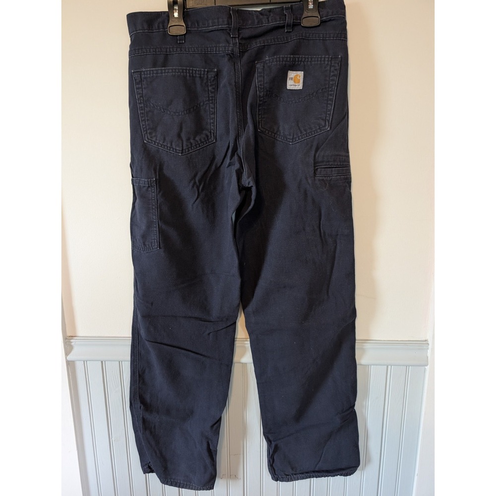 Carhartt FR Cargo Pants Mens 34x32 Navy Blue Flame Resistant Workwear Outdoor